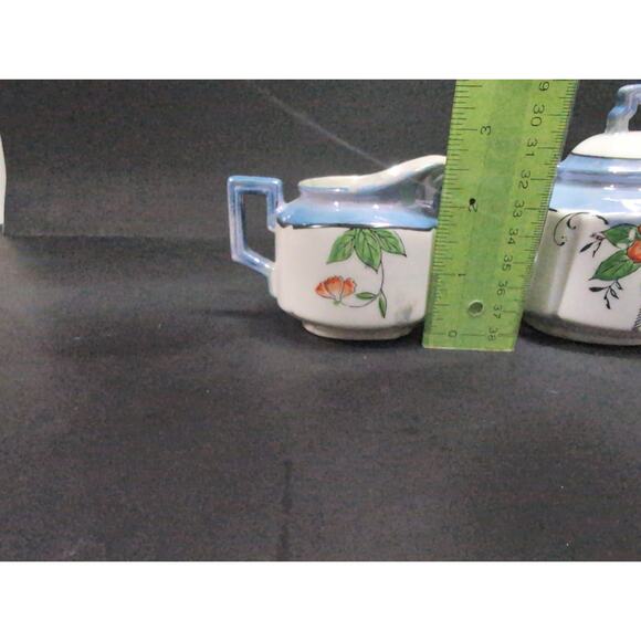 Lustreware Creamer Sugar Bowl Set, Vintage Japanese Porcelain‎ Tea Service Decor - Picture 9 of 10
